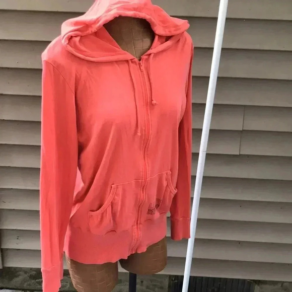 Vintage‎ Victoria Secret orange full zip hoodie - Picture 1 of 7
